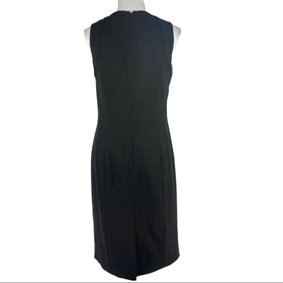 Insight Women's Black Square Neck Minimalist Luxury Career Sheath Dress 6/C34 - Picture 5 of 8